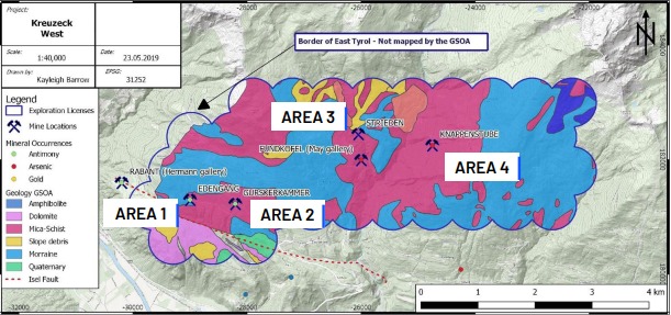 Kreuzeck West – Structural Map (PDF p18)